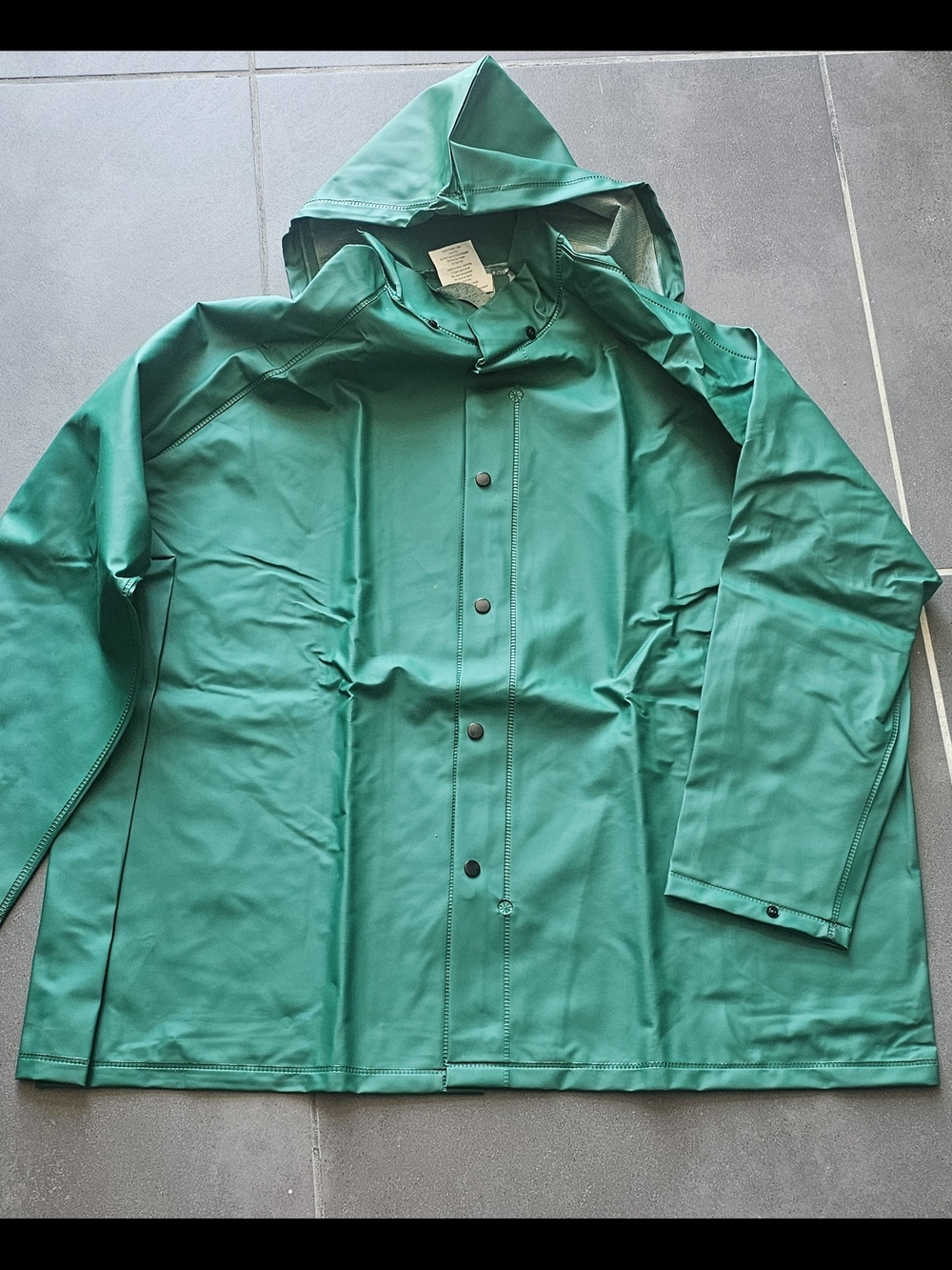 BNWT Condor 4PCJ6 Green Heavy Duty Rain Jacket with Detachable Hood 3XL